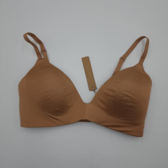 SKIMS Wireless Form T Shirt Demi Bra in Ochre Size 32D - Picture 1 of 9